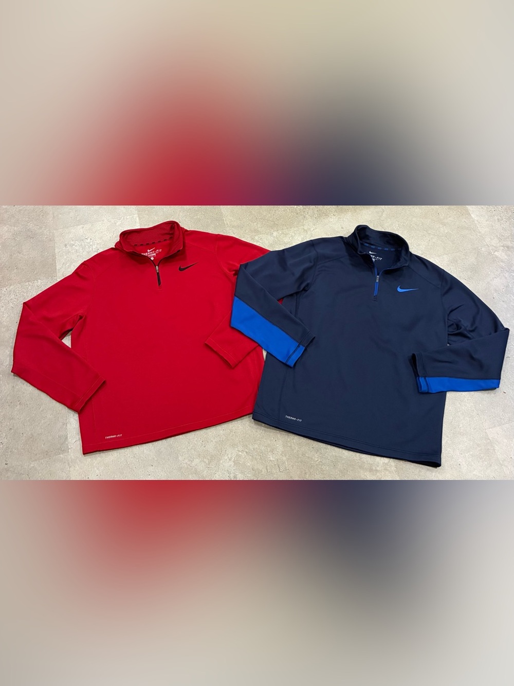(2) Mens NIKE “Therma Fit” Pullover Sweatshirts, sz Large